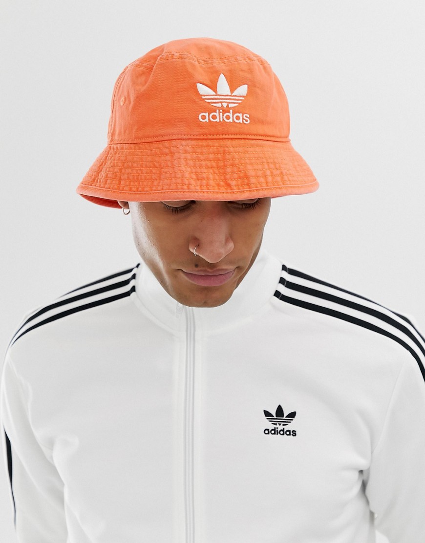 adidas Originals Bucket Hat in orange