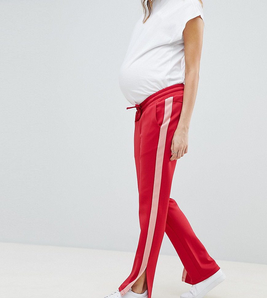 Supermom Maternity Contrast Stripe Straight Leg Trousers