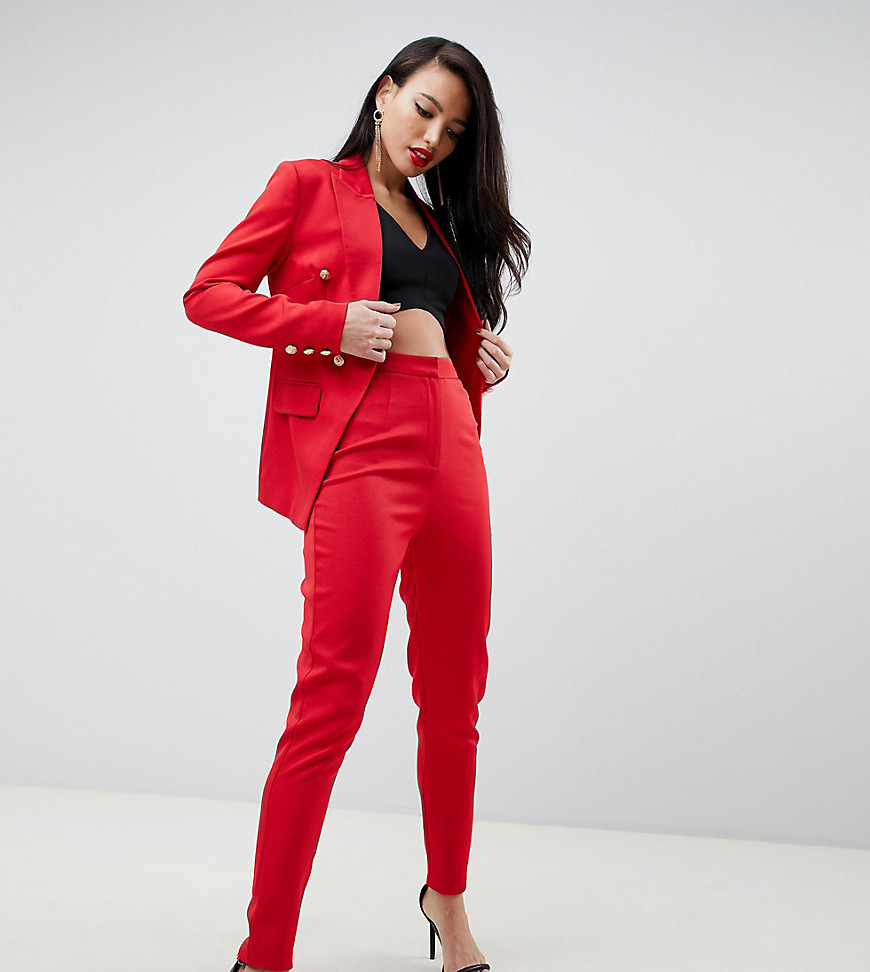 Missguided Tall exclusive red cigarette trouser