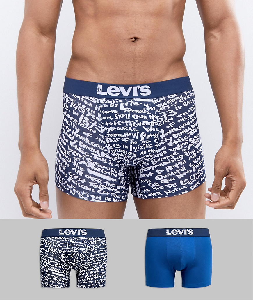Levis Trunks 2 Pack Scribble Print - Blue