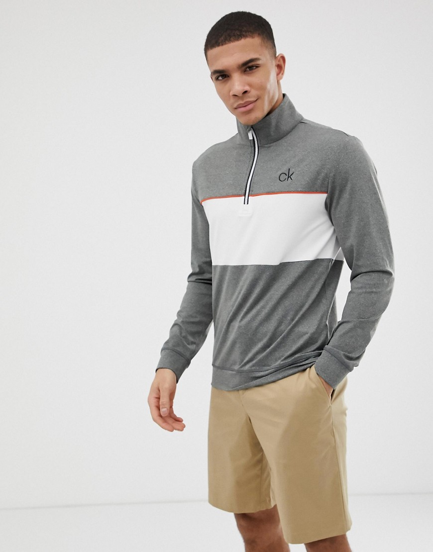 Calvin Klein Golf Soar half zip in grey