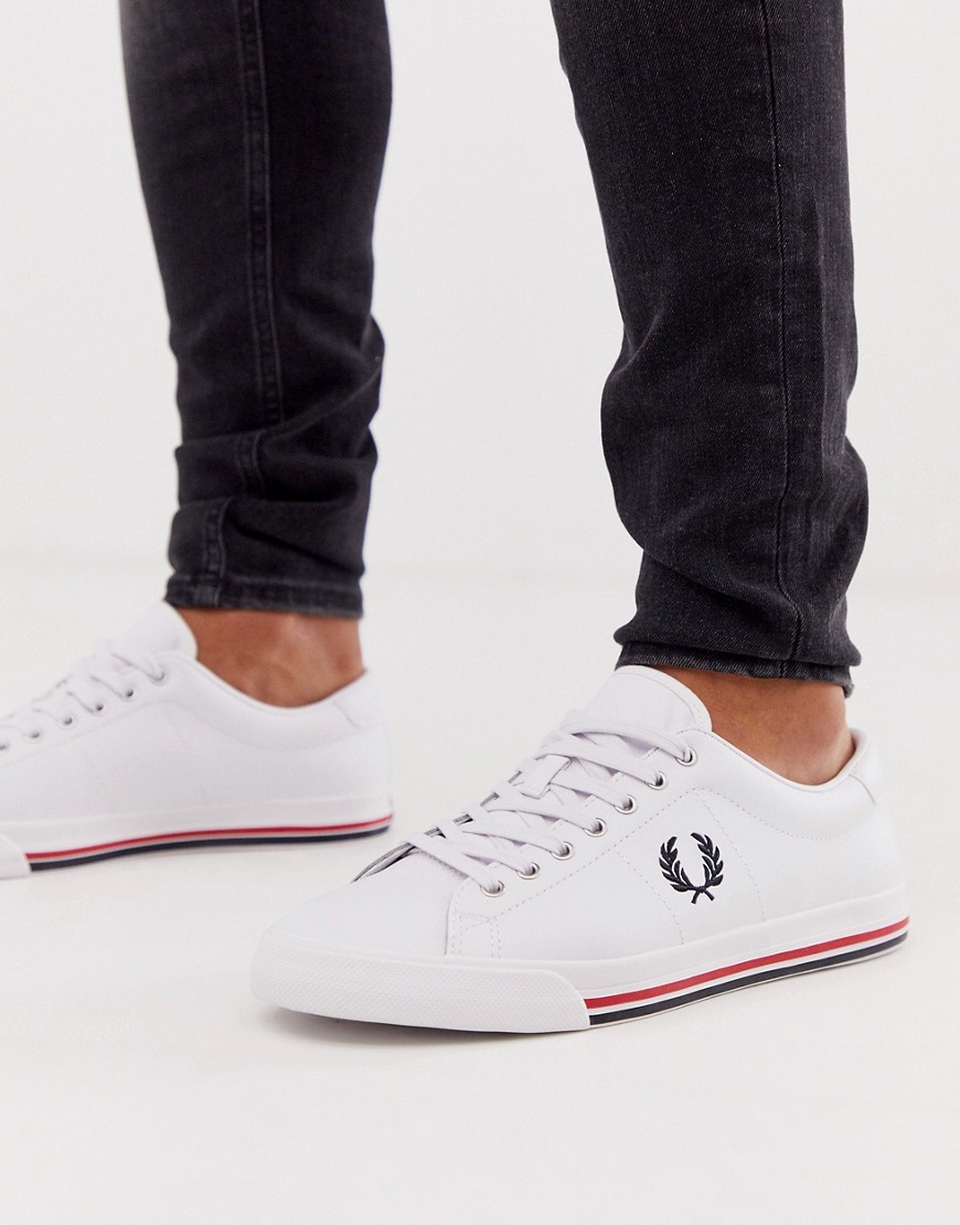 Fred Perry Underspin leather trainers in white