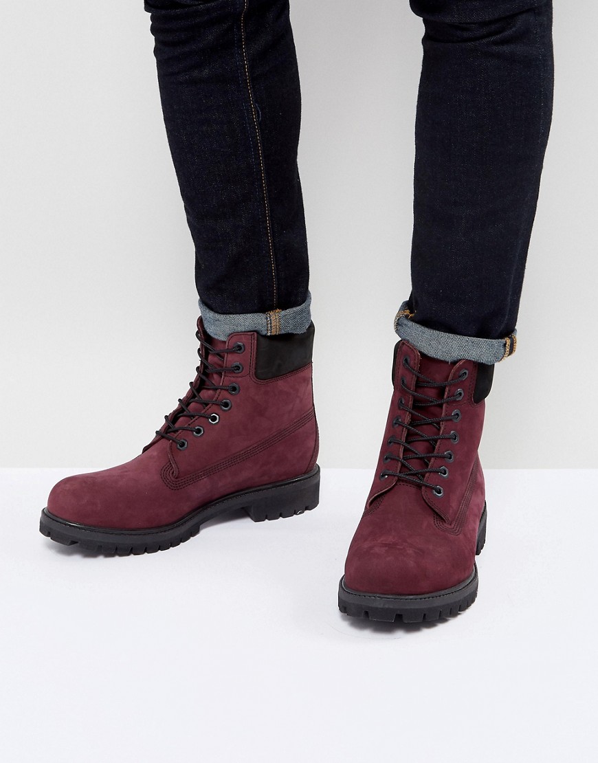 Timberland Classic 6 Inch Premuim Boots in Red