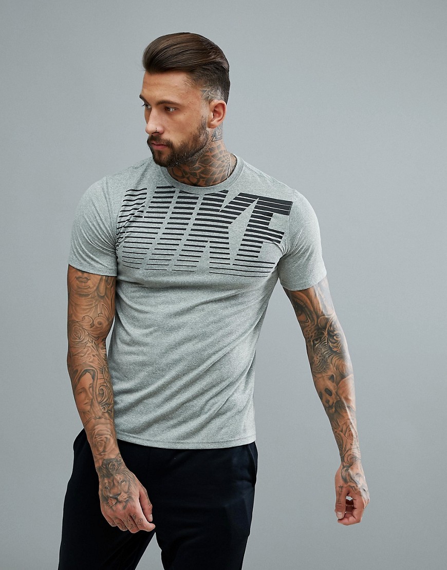 Nike Training Dry logo t-shirt in grey 890194-063 - Grey