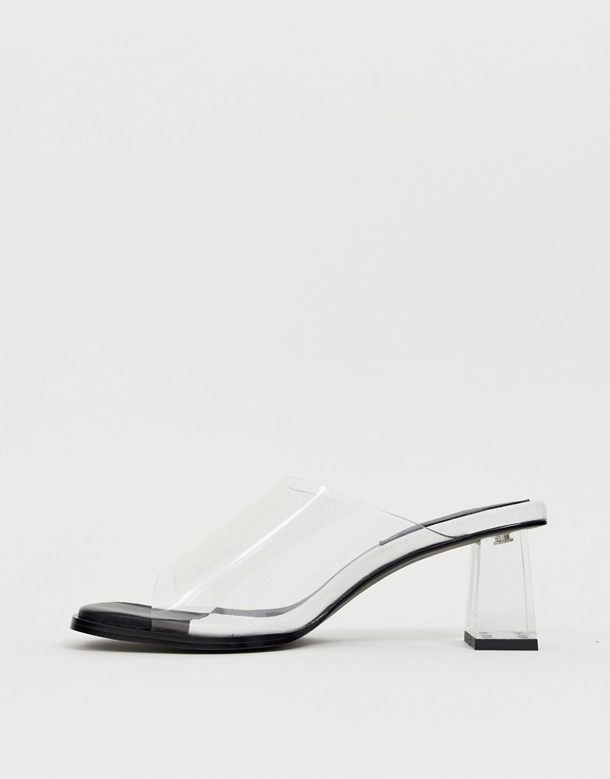 E8 by Miista transparent architectural heeled sandals