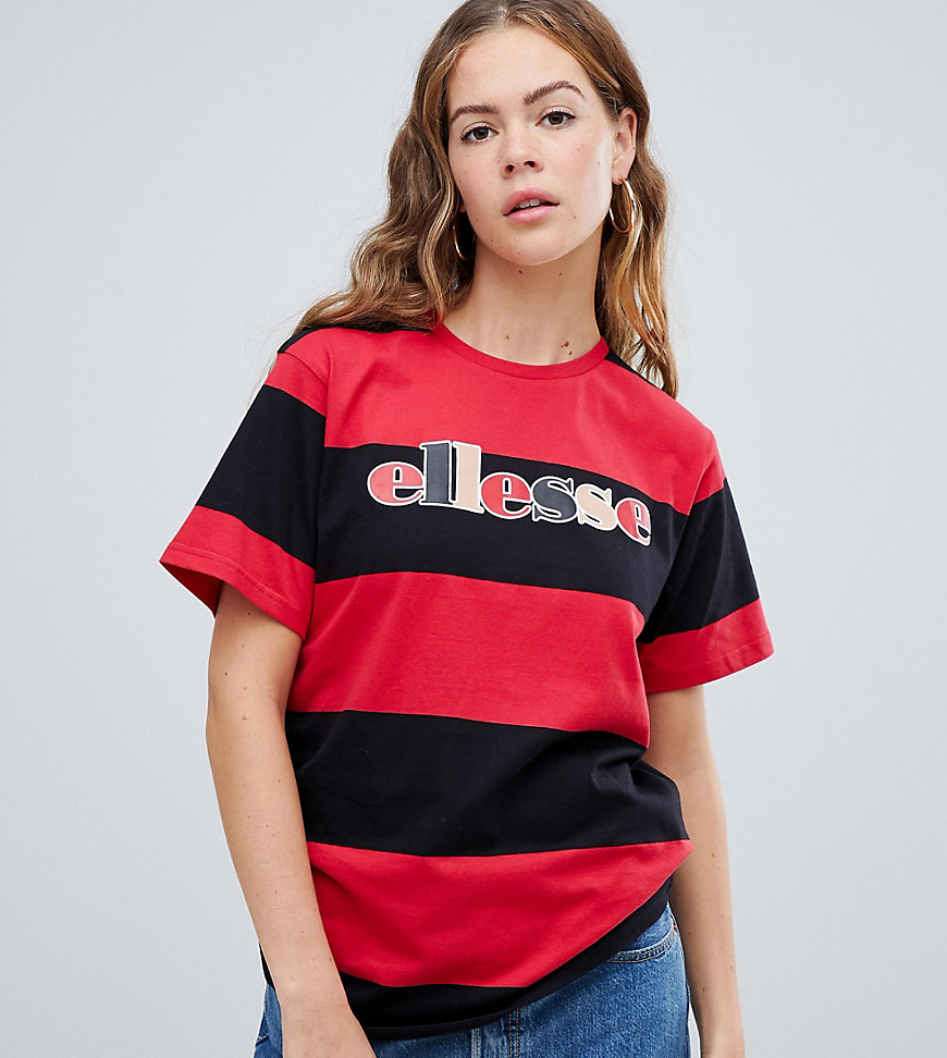 ellesse relaxed t-shirt with front logo in contrast stripe