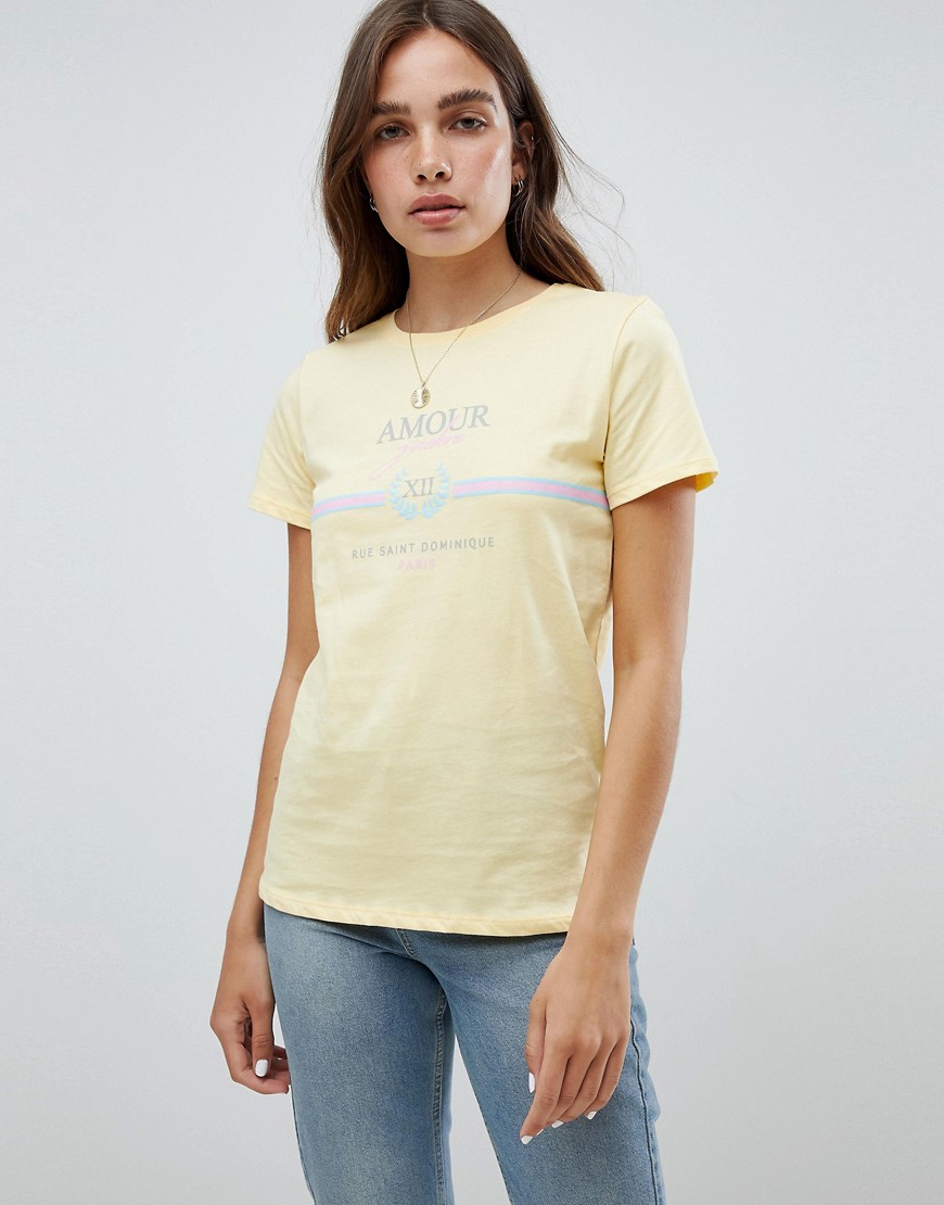 New Look Amour Lemon Slogan T-Shirt