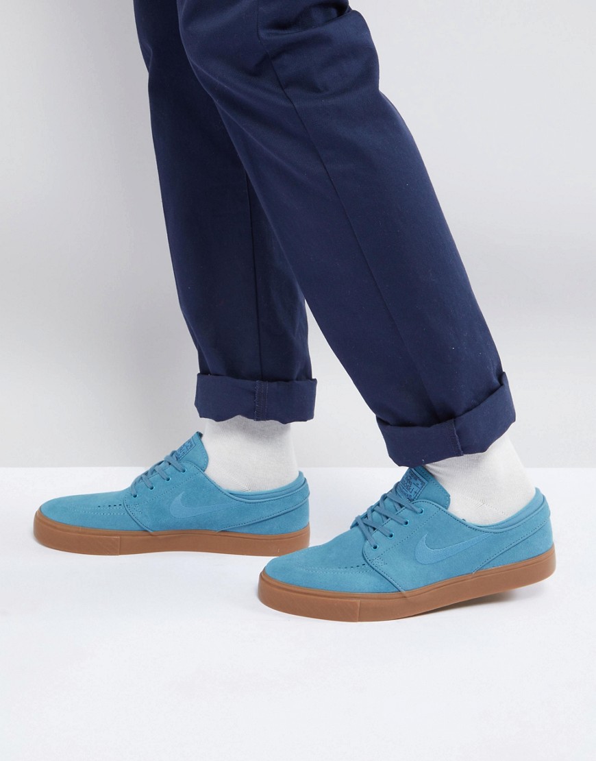 Nike SB Stefan Janoski Trainers With Gum Sole In Blue 333824-420 - Blue