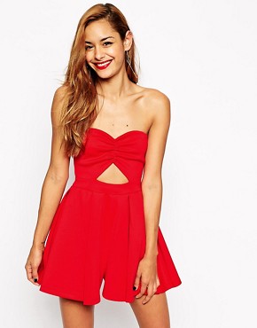 ASOS Bandeau Romper with Cutout