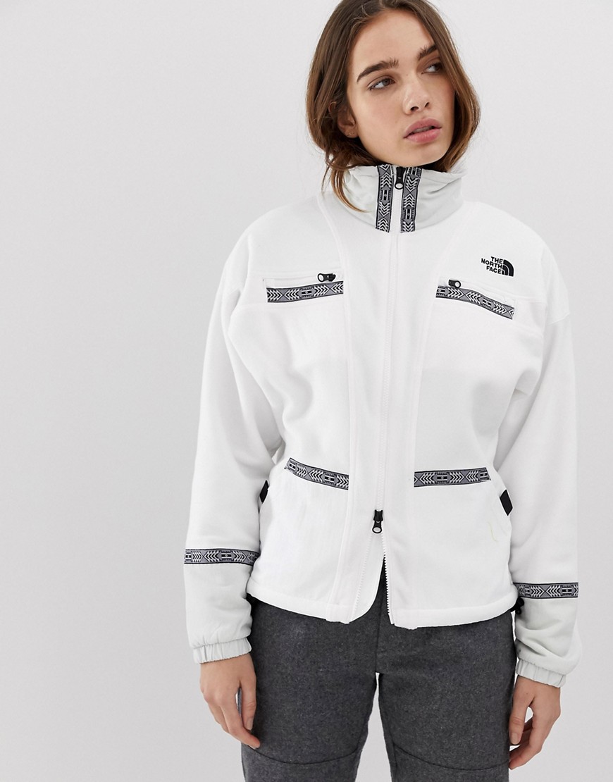 The North Face 92 Rage full zip fleece in white