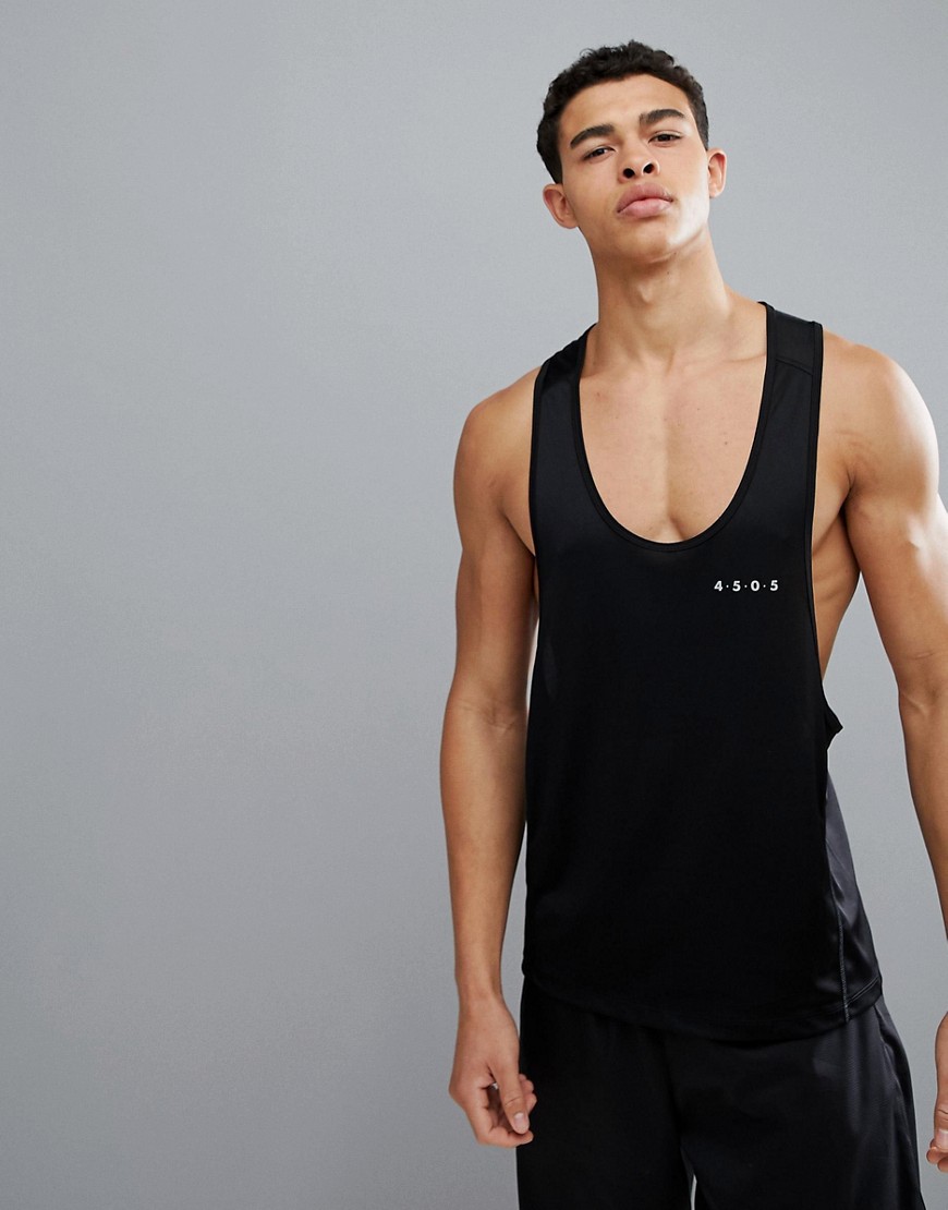 ASOS 4505 extreme racer back vest with quick dry in black