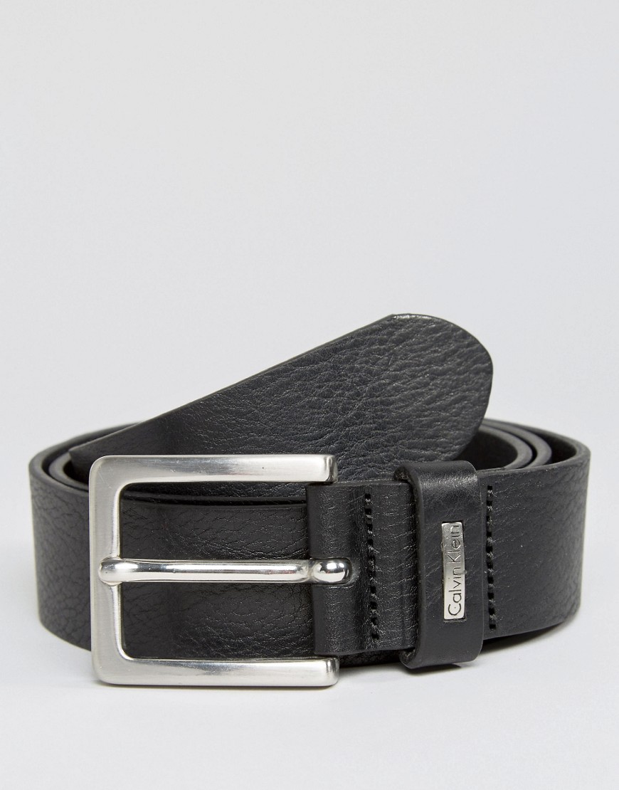 Calvin Klein Leather Belt Mino - Black