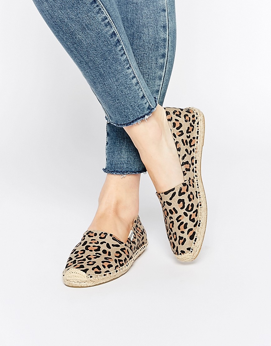 Soludos Original Leopard Espadrille Flat Shoes - Leopard print