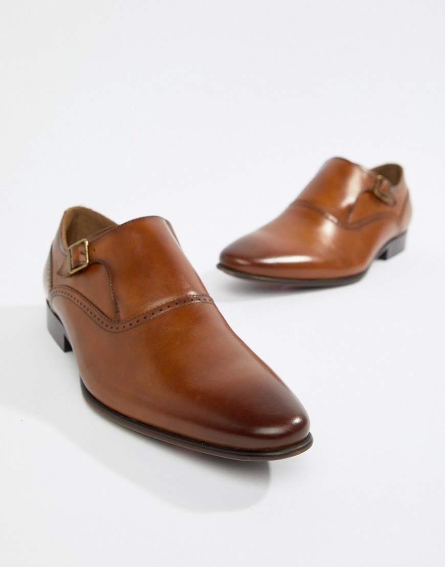 ALDO Qerrasen monk shoes in tan leather