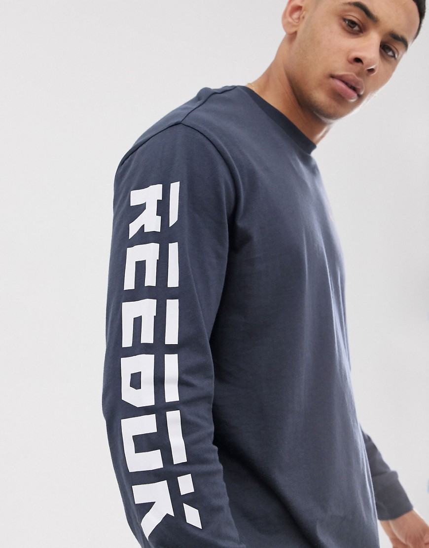 Reebok meet you there long sleeve top in navy