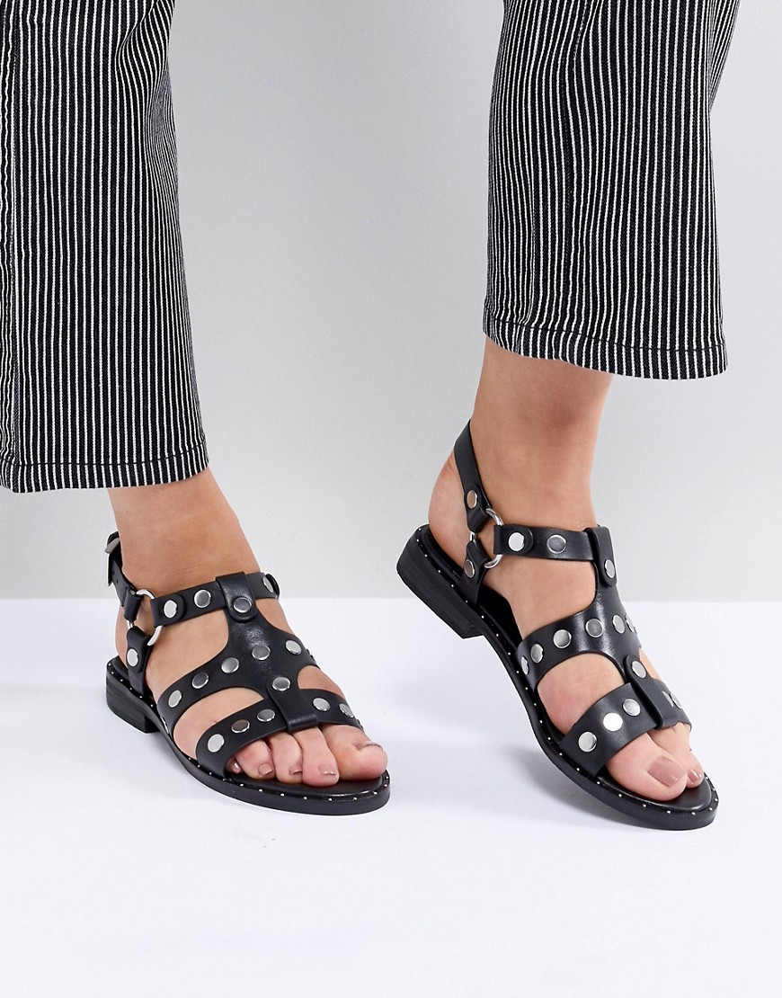 Sol Sana Gunther Black Studded Sandals