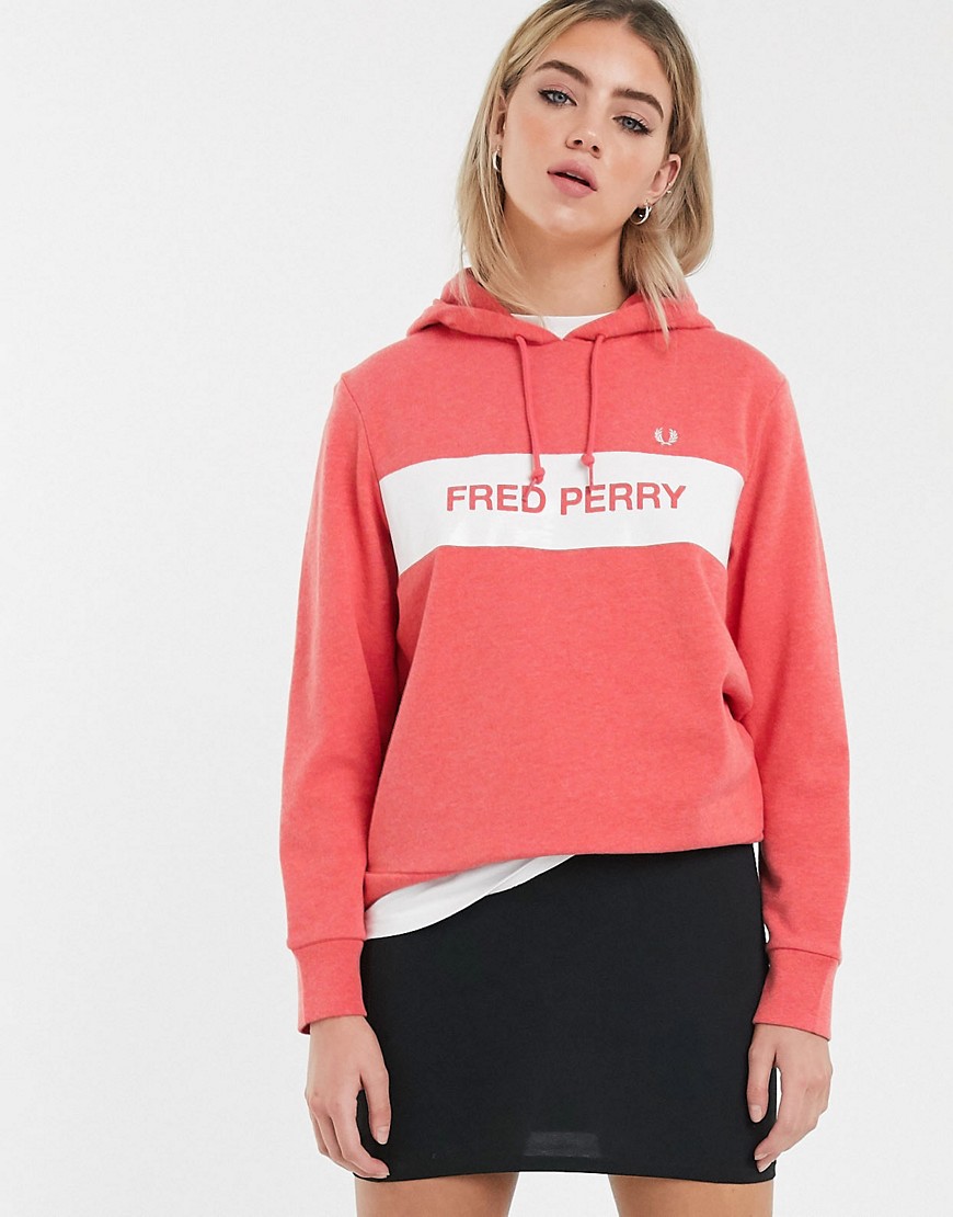 Fred Perry logo stripe hoodie