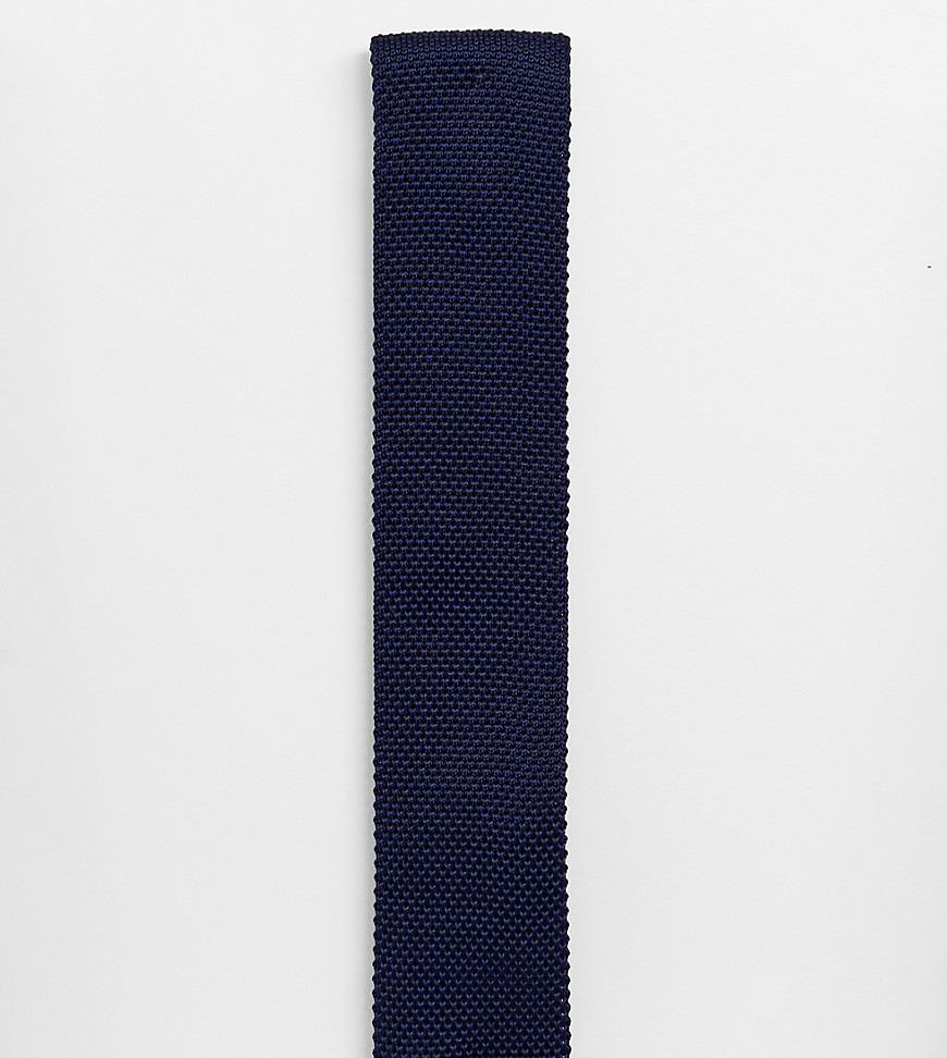 Noak knitted tie in navy