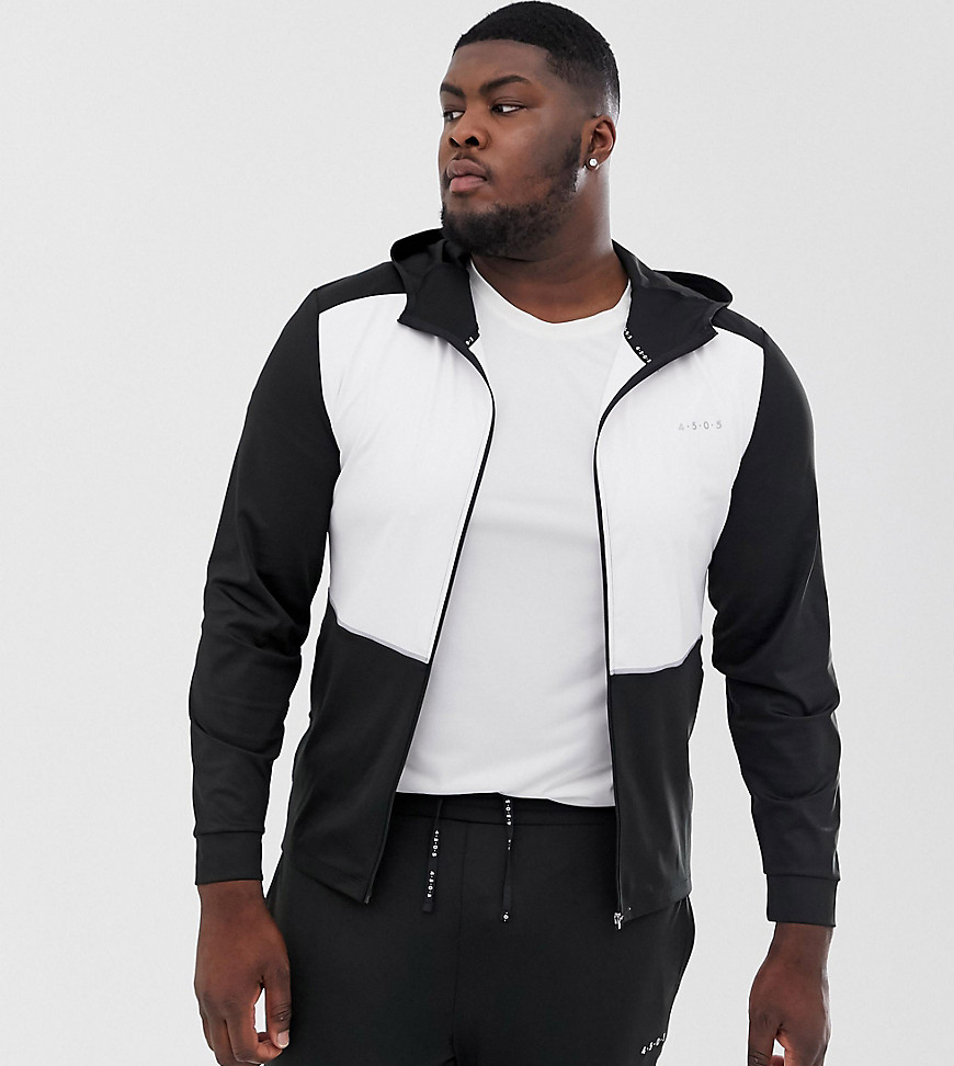 ASOS 4505 Plus training hoodie with quick dry and contrast panels