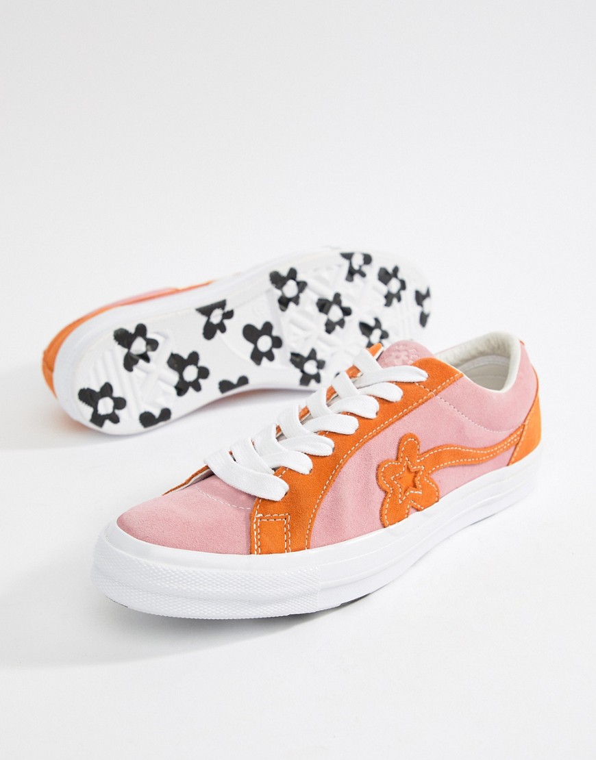 Converse x Golf Le Fleur Two Tone One Star Ox Plimsolls In Pink 162125C - Pink