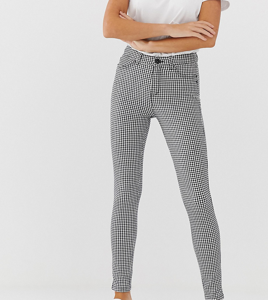 Esprit gingham trouser in black and white