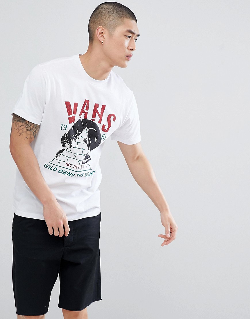 Vans Pyramid Panther T-Shirt In White VA3H6OWHT - White