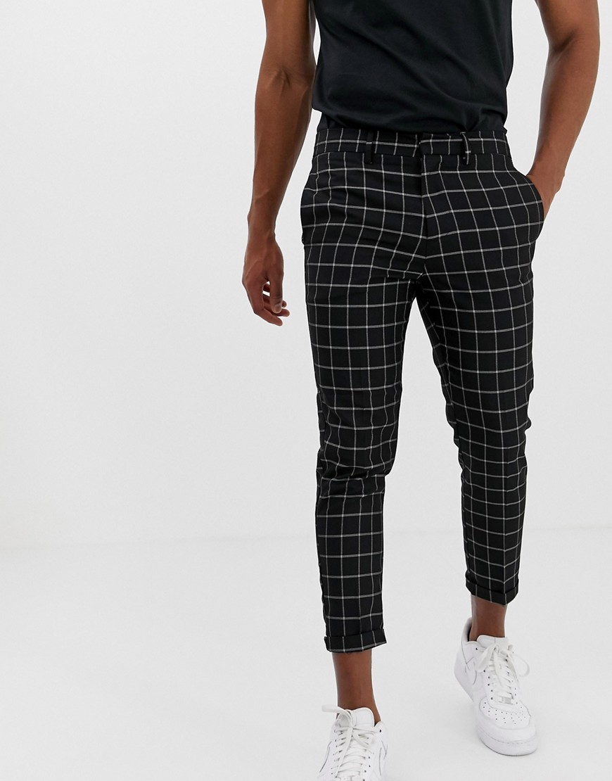 New Look trousers in window pane check
