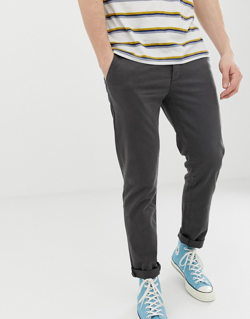 Pier One slim fit chino in grey