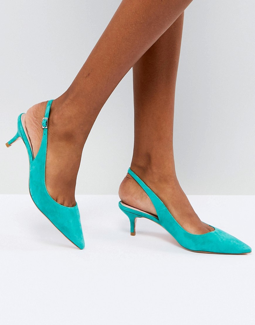 dune kitten heel slingbacks