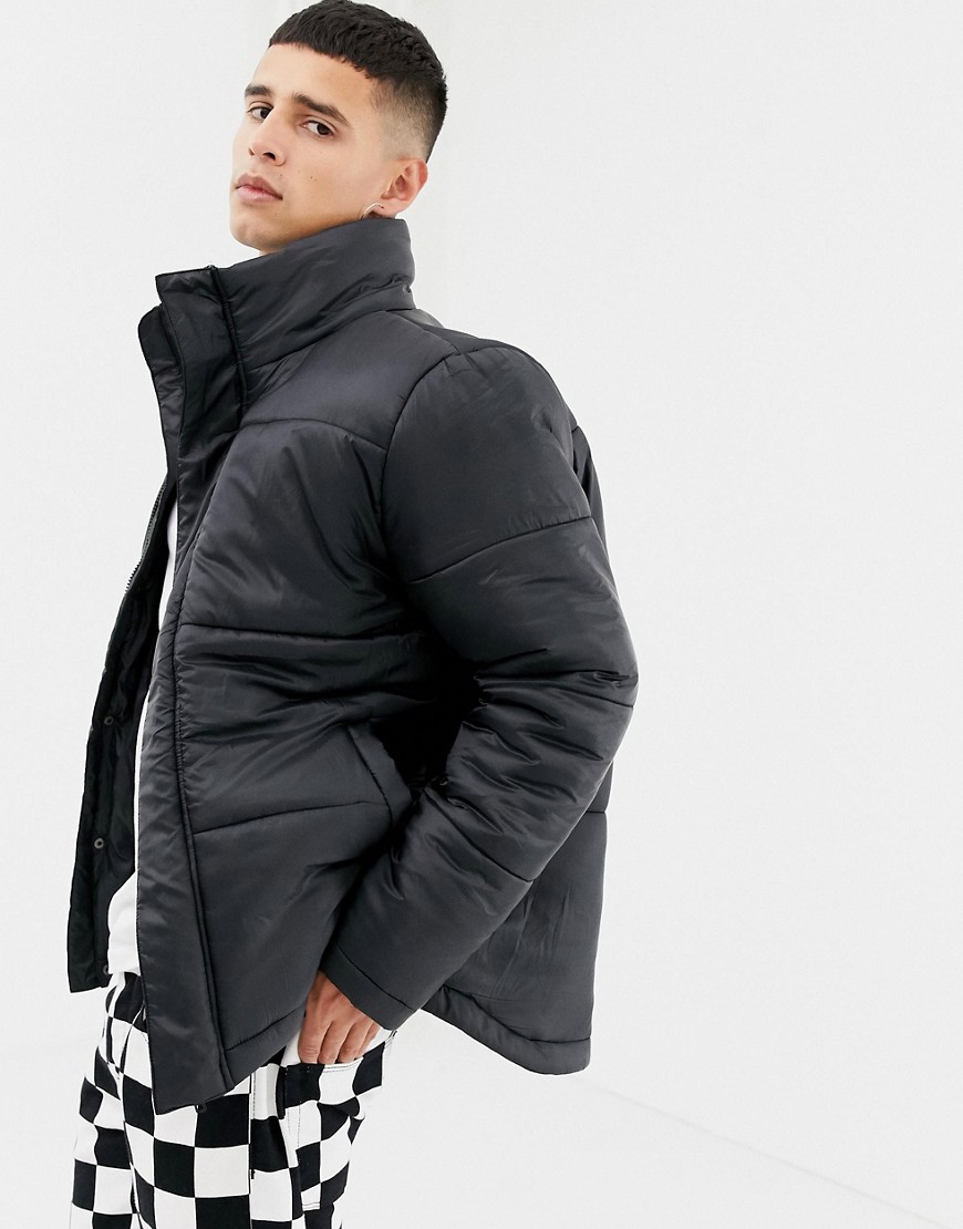 Another Influence Funnel Neck Quilted Jacket