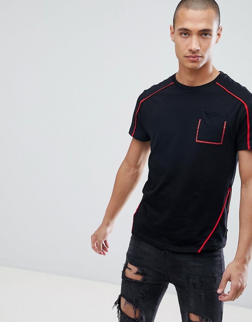 D-Struct Contrast Taping Pocket T-Shirt