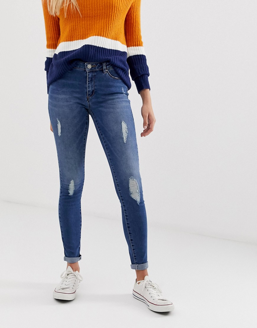 Only Carmen distressed skinny jeans