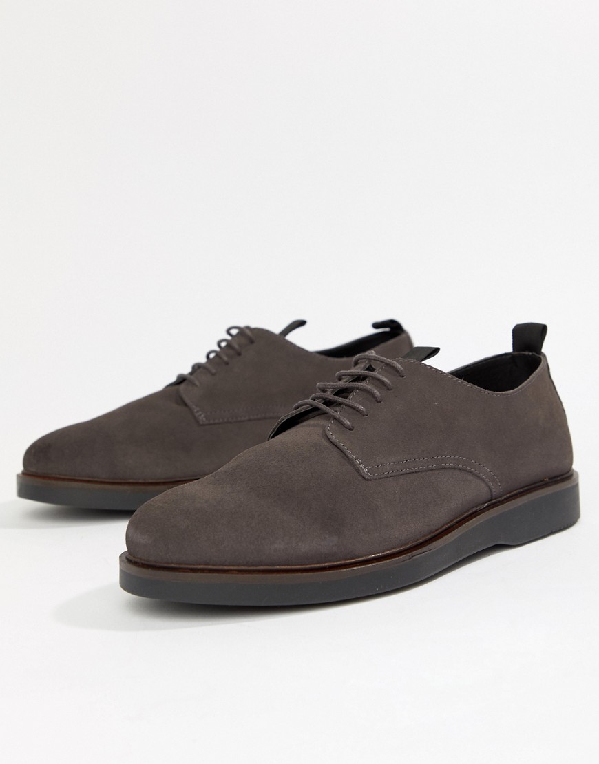 H By Hudson Barnstable derby shoes grey suede