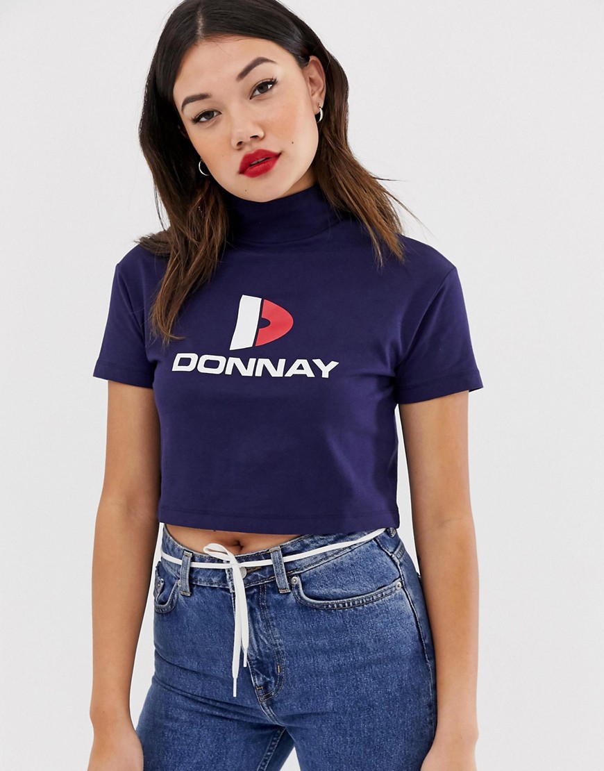 Donnay cropped high neck t-shirt