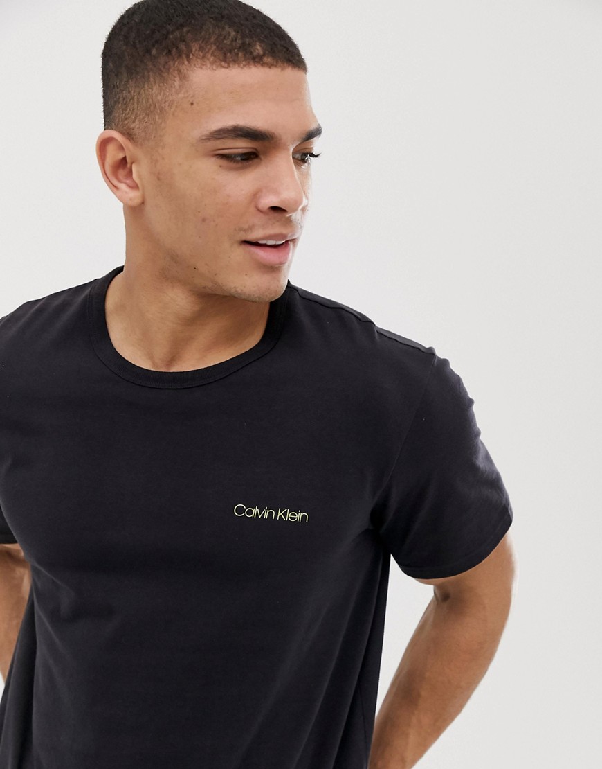 Calvin Klein Comfort Cotton crew neck logo t-shirt in black