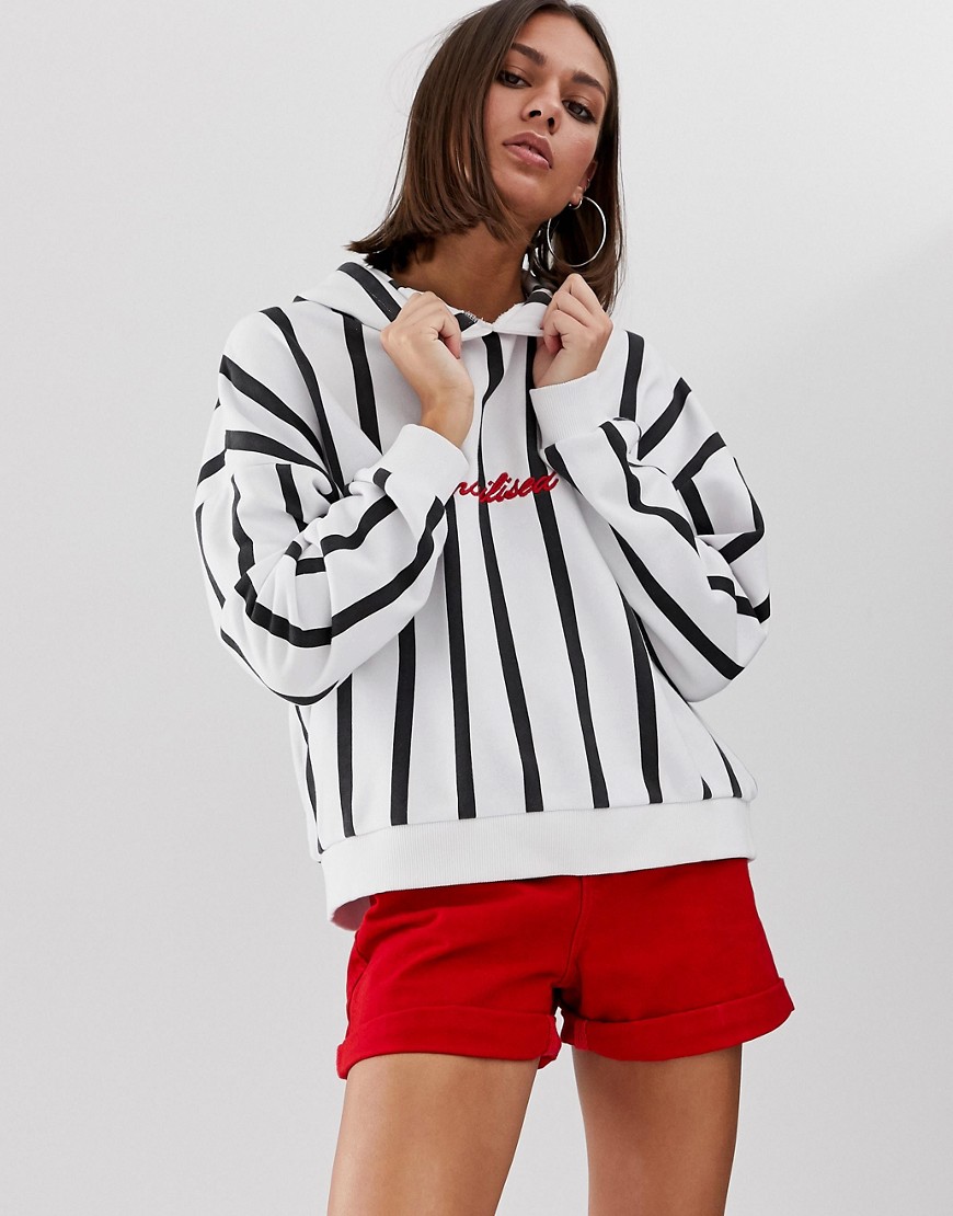 Uncivilised ref stripe logo hoodie