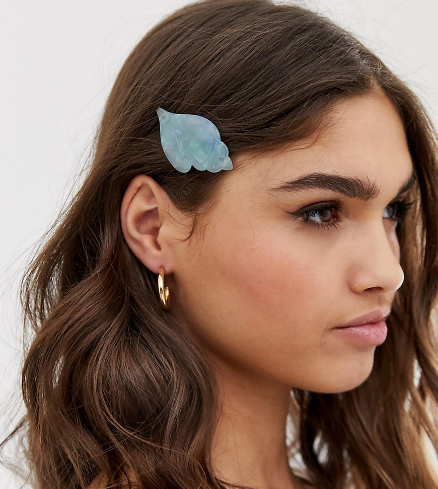 DesignB London mint resin shell hair clip