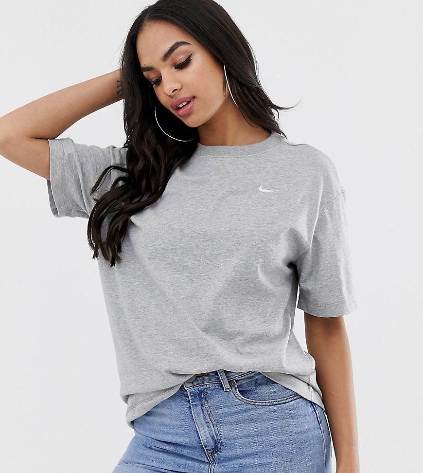 Nike Grey Mini Swoosh Oversized T-Shirt