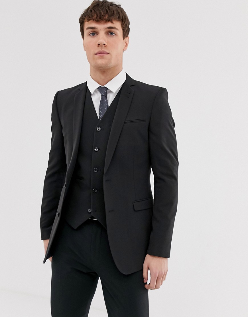 ASOS DESIGN super skinny fit suit jacket in black