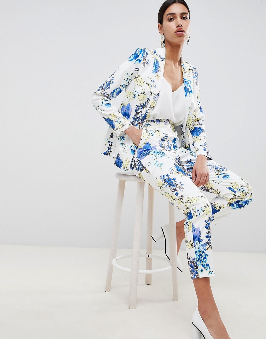 ASOS DESIGN tailored floral print single breasted blazer
