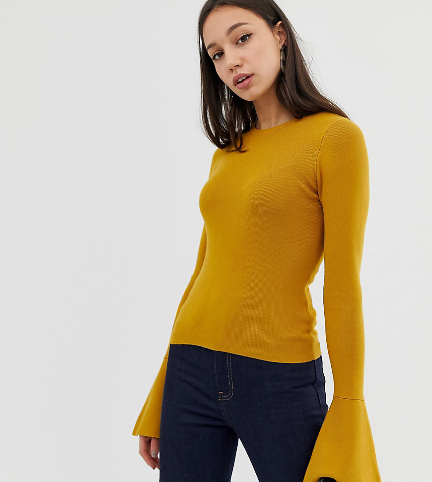 ASOS DESIGN Tall skinny crew neck jumper with flared sleeve