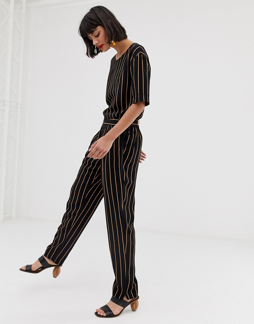 Selected stripe trousers