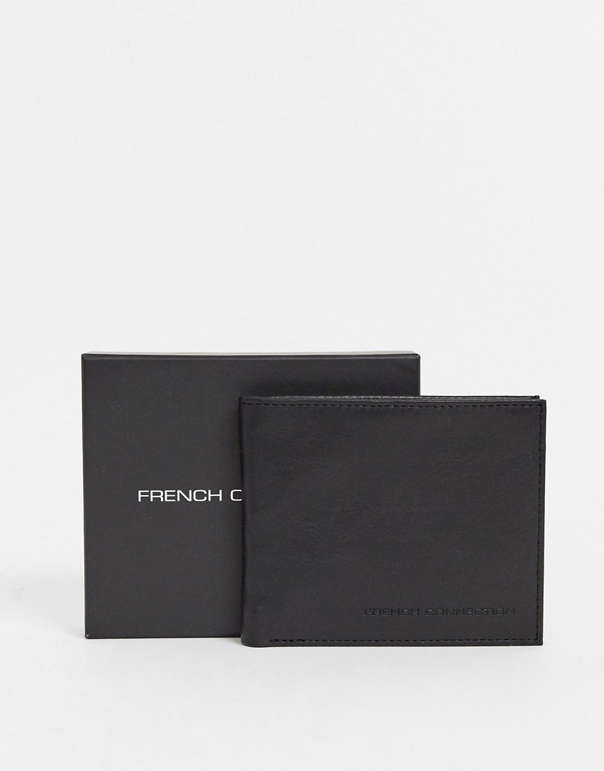 French Connection premium leather bifold wallet