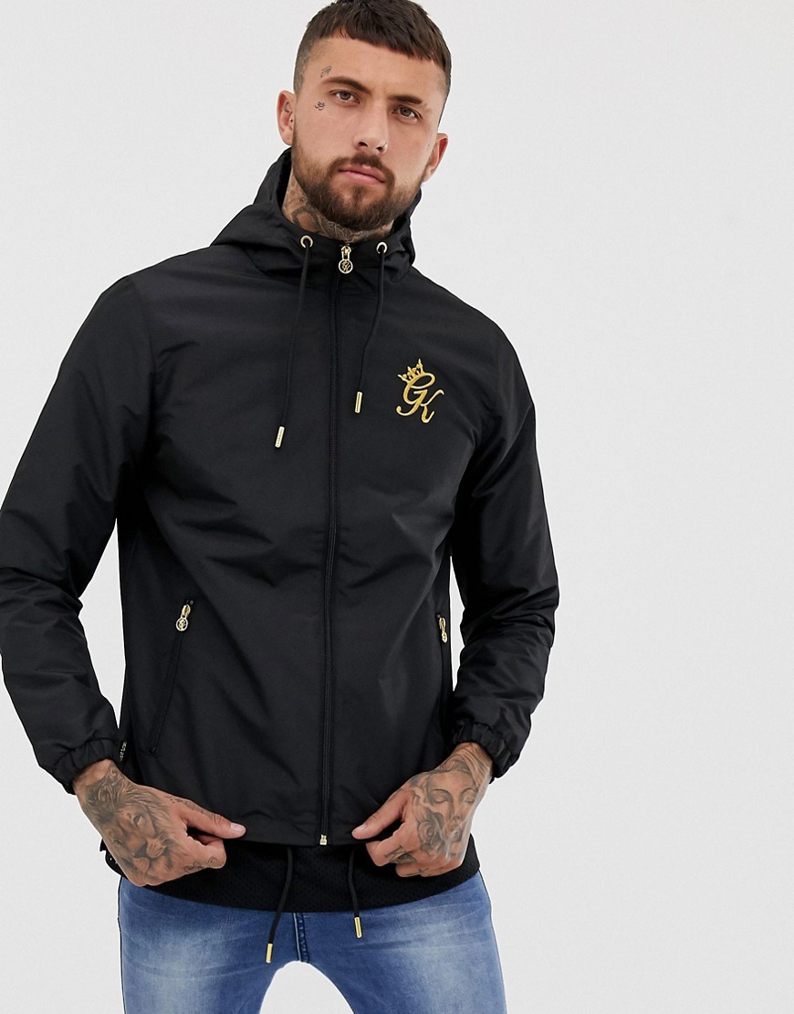 Gym King hooded windbreaker with gold embroidery