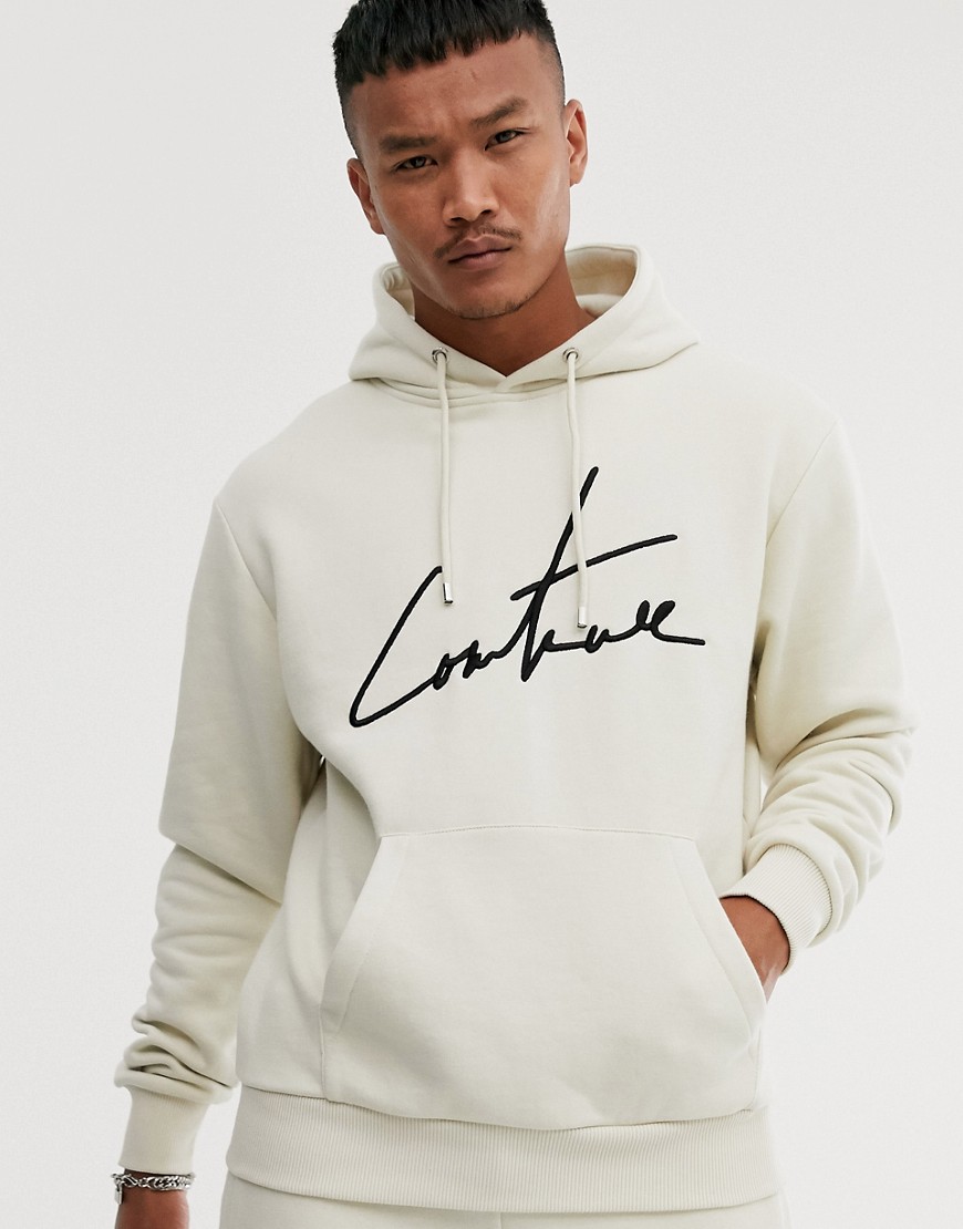 The Couture Club essential hoodie in off white