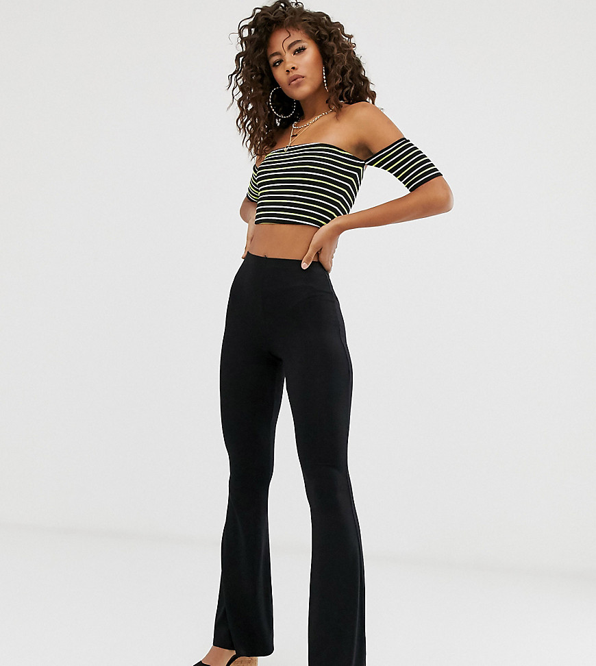 Missguided Tall flare trouser in black