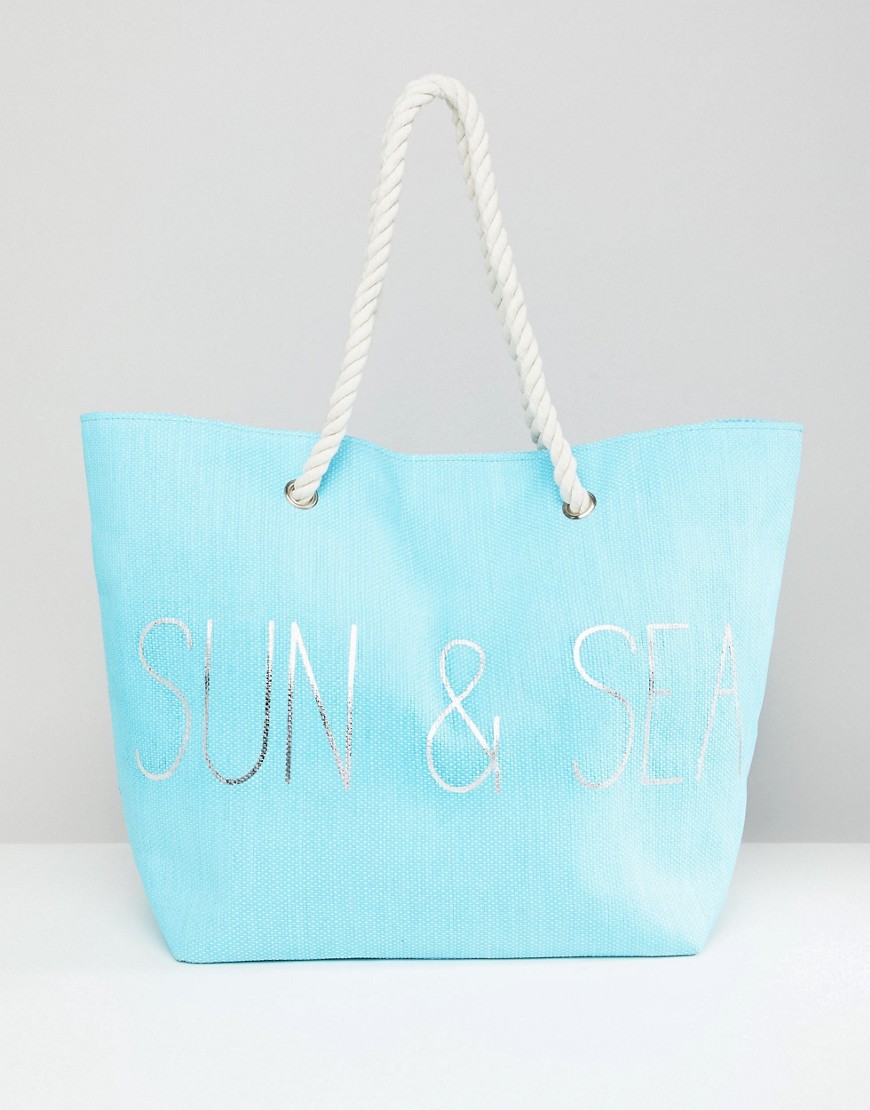 South Beach Blue Sun & Sea Beach Bag