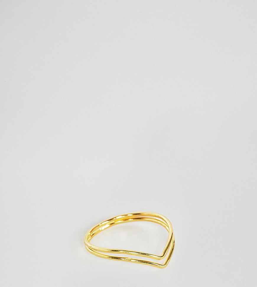 Kingsley Ryan gold plated sterling silver arrow ring
