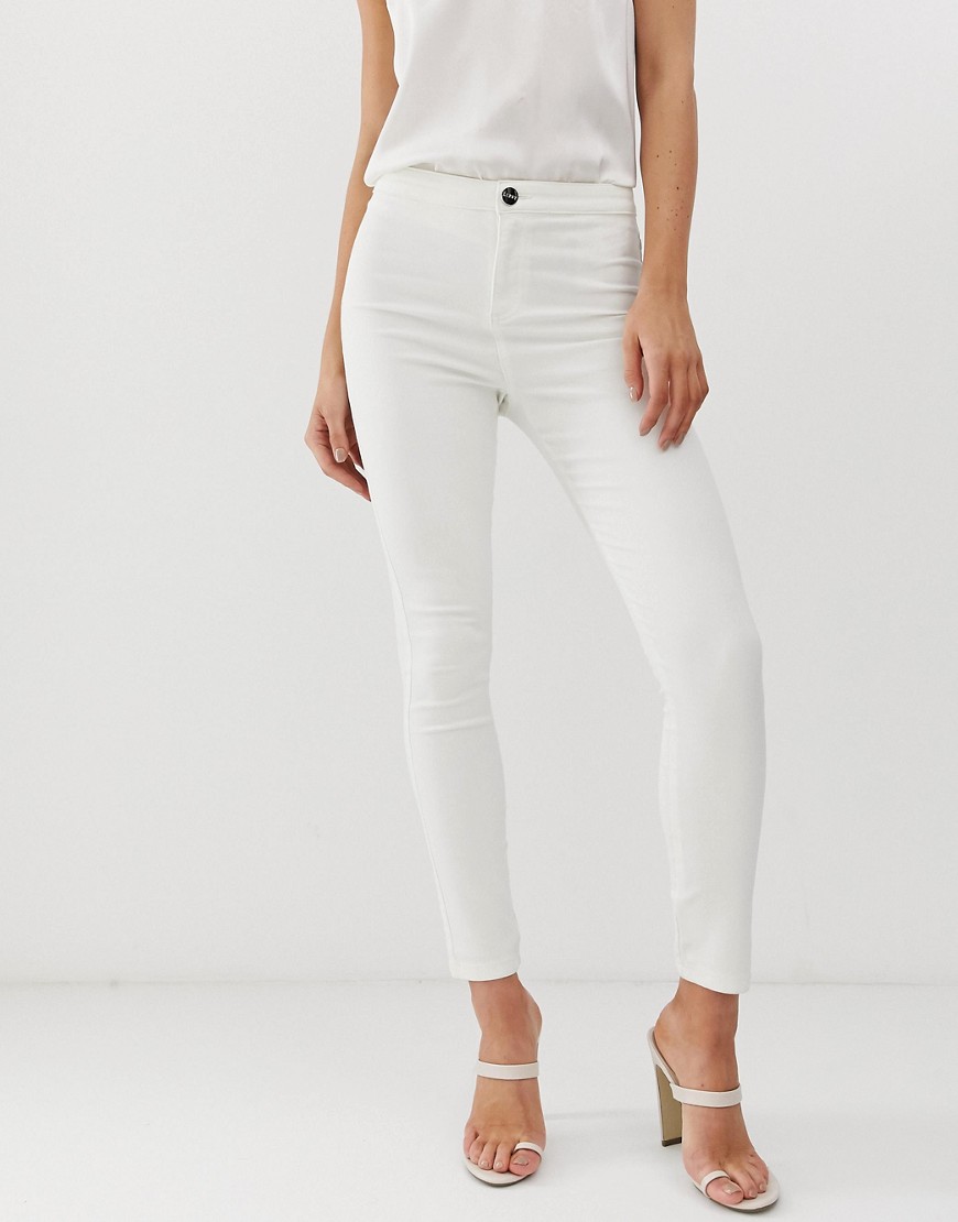 Lipsy skinny jeans in white