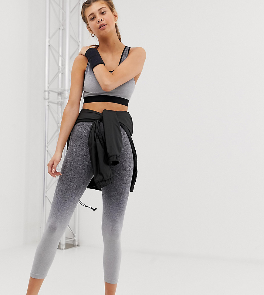 South Beach Ombre Seamless Leggings In Black